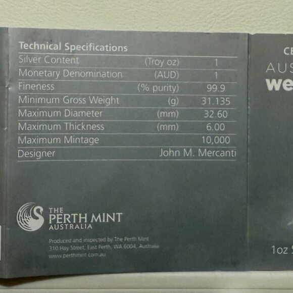 2014-P Australian Wedge-Tailed Eagle High Relief Silver PCGS PR70 DCam, signed - Picture 7 of 9